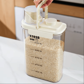 Airtight Food Storage Container - Large Capacity Sealed Bin for Rice, Grains & Dry Goods, Moisture-Proof & Mold-Resistant Kitchen Pantry Organizer