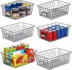 6 Pack Wire Baskets for Pantry Organization and Storage, Kitchen Organizer