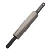 Durable Nonstick Metal Classic Handled Rolling Pin Gray