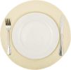 Round Braided Placemats Set of 6 Round Table Mats for Dining Tables 15 inch (Cream, 6)