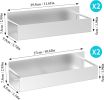 4 Pack Magnetic Spice Storage Rack Organizer for Refrigerator and Oven, Silver Fridge Organizers and Storage