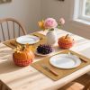 Placemats for Dining Table Set of 6, Heat Resistant Washable Cotton Linen Blend Table Mats