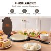 Tortilla Press, 8 Inch Tortilla and Roti Maker, Cast Iron Heavy Duty Tortilladora Press, Pre-Seasoned Pataconera Maker with 100 Pcs Parchment Paper