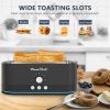 4-Slice Toaster, 7 Browning Settings, Defrost/Reheat Functions, Removable Crumb Tray, Full body Stainless Steel Housing, Anti-Fingerprint, Anti-Jam