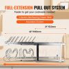 Pan and Pot Rack, 2-Tier Expandable Pull Out Under Cabinet Organizer, Cookie Sheet Baking Pans Tray Racks, Adjustable Wire Dividers