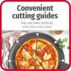 Gray Round Nonstick Carbon Steel Pizza Pan, 15.75 Inch Large Oven Tray, Dishwasher Safe