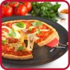 Gray Round Nonstick Carbon Steel Pizza Pan, 15.75 Inch Large Oven Tray, Dishwasher Safe