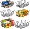 6 Pack Wire Baskets for Pantry Organization and Storage, Kitchen Organizer