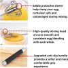 Stainless Steel Push Whisk - Easy to Use Manual Hand Mixer & Plunger Whisk - Make Froth