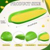 9 Pcs Corn Cob Holders and Dishes Set Include 6 Stainless Steel Corn on The Cob Holders and 3 Melamine Service Tray Skewers Butter Spreader for Home &