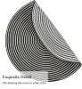 Round Braided Placemats Set of 6 Round Table Mats 15 inch Cotton Washable for Holiday Party (Black Grey, 6)