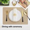 Cloths Placemats for Dining Table Set of 6, Heat Resistant Washable Cotton Linen Blend Table Mats