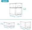4 Pack Clear Stackable Storage Drawers,Under Sink and Kitchen Organizers Storage,Easy to Assemble Plastic Drawers for Baby Bottle,Medicine, Bathroom