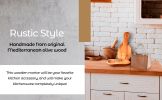 Olive Wood Rustic Mortar and Pestle Set - Handcrafted Wooden Spice Grinder