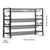 Detachable Spice Rack Organizer for Cabinet, 4 Tie Stackable Seasoning Organizer, Spice Jars Kitchen Storage for Countertop Kitchen Pantry Cupboard
