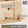 Bamboo Pull Out Spice Rack Organizer for Cabinet, Heavy Duty Slide Out Seasoning Kitchen Pantry Sliding Vertical Organization, 7.6" Wide