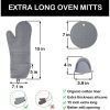 6pcs Pot Holders and Oven Mitts Heat Resistant, Non-Slip Silicone Mini Oven Gloves and Hot Pads for Kitchen,15" Extra Long Oven Gloves for Cooking