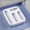 StoraBag Drawer Food Bags Dispenser, 4-Slot, Plastic Sandwich Bag Organizer for Kitchen Storage, White