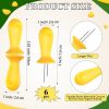 9 Pcs Corn Cob Holders and Dishes Set Include 6 Stainless Steel Corn on The Cob Holders and 3 Melamine Service Tray Skewers Butter Spreader for Home &