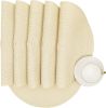 Round Braided Placemats Set of 6 Round Table Mats for Dining Tables 15 inch (Cream, 6)