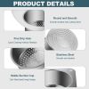 JS Swan Stainless Steel Drain Basket for Kitchen Sink – Sink Drain Strainer Basket, Swan Sink Strainer, Stainless Steel Draining Basket for Sink